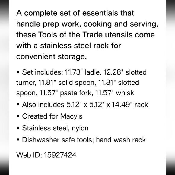 Tools Of The Trade Nylon 7-PC Utensil Set - Picture 4 of 6